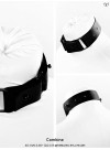 Adjustable black cowhide leather strap - extension - belt + gun metalsnap ring - 3x30cm