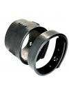 Transformable black leather bracelet - Reversible duo in Lambskin + calfskin - +9 in 1 - metal fastening