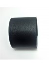 Deer leather bracelet in black 5 cm - metal fastening