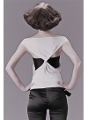 Transformable Tank-top twisted back - black or white jersey viscose 