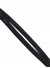 Leather belt - adaptable  size -  2 metal rings - black lambskin leather pyramide pattern