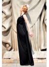 Long multiway dress L EGO - black jersey and leather