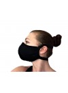 Masque de protection en tissus - coton stretch noir