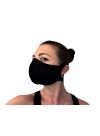 Face Mask in fabric - black stretch cotton