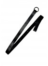 Sangle ajustable cuir vachette noir - extension - ceinture + anneau mousqueton canon de fusil - 3x125cm