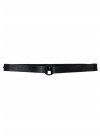 Adjustable black cowhide leather strap - extension - belt + gun metalsnap ring - 3 x 125 cm