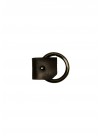Sangle ajustable cuir vachette noir - extension - ceinture - bracelet - porte-clé + anneau mousqueton canon de fusil - 3x10cm
