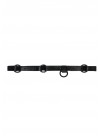 Adjustable black cowhide leather strap - extension - belt + gun metalsnap ring - 3x30cm