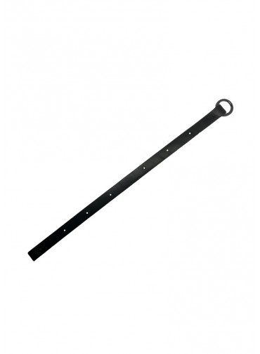 Adjustable black cowhide leather strap - extension - belt + gun metalsnap ring - 2x60cm