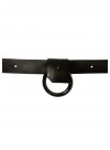 Sangle ajustable cuir vachette noir - extension - ceinture + anneau mousqueton canon de fusil - 2x60cm