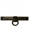 Sangle ajustable cuir vachette noir - extension - ceinture - bracelet - porte-clé + anneau mousqueton canon de fusil - 2x10cm