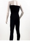 Transformable jumpsuit - black jersey viscose or coated jersey