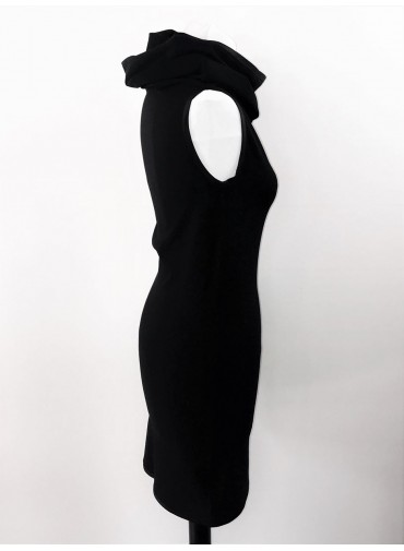 Robe tube modulable - jersey viscose noir