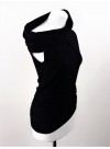 Transformable sleeveless tunique - black jersey viscose