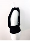 Débardeur modulable - côtés échancrés - jersey viscose noir ou blanc