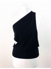 Débardeur modulable - côtés échancrés - jersey viscose noir ou blanc