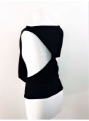 Versatile  T-back - twisted rear - jersey viscose black or white