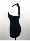 Transformable dress crossed neckline - black jersey viscose