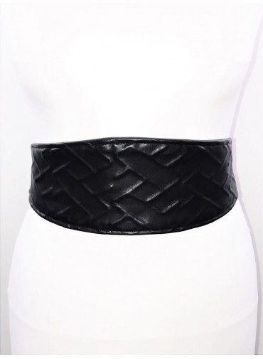Oblong strapped Belt - imprint relief pattern