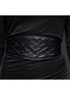 Adjustable Oblongue shape Belt - embossed simili leather