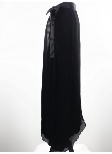 Versatile asymmetrical skirt -double veil - with satin ribbon