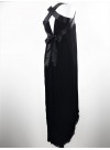 Transformable asymetrical silk skirt - double veil - black satin belt
