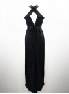 Transformable short dress - Black asymetrical silk veil + ajustable satin ribbon