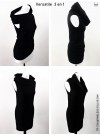 Transformable sleeveless tunique - black jersey viscose