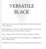  Book "VERSATILE BLACK"